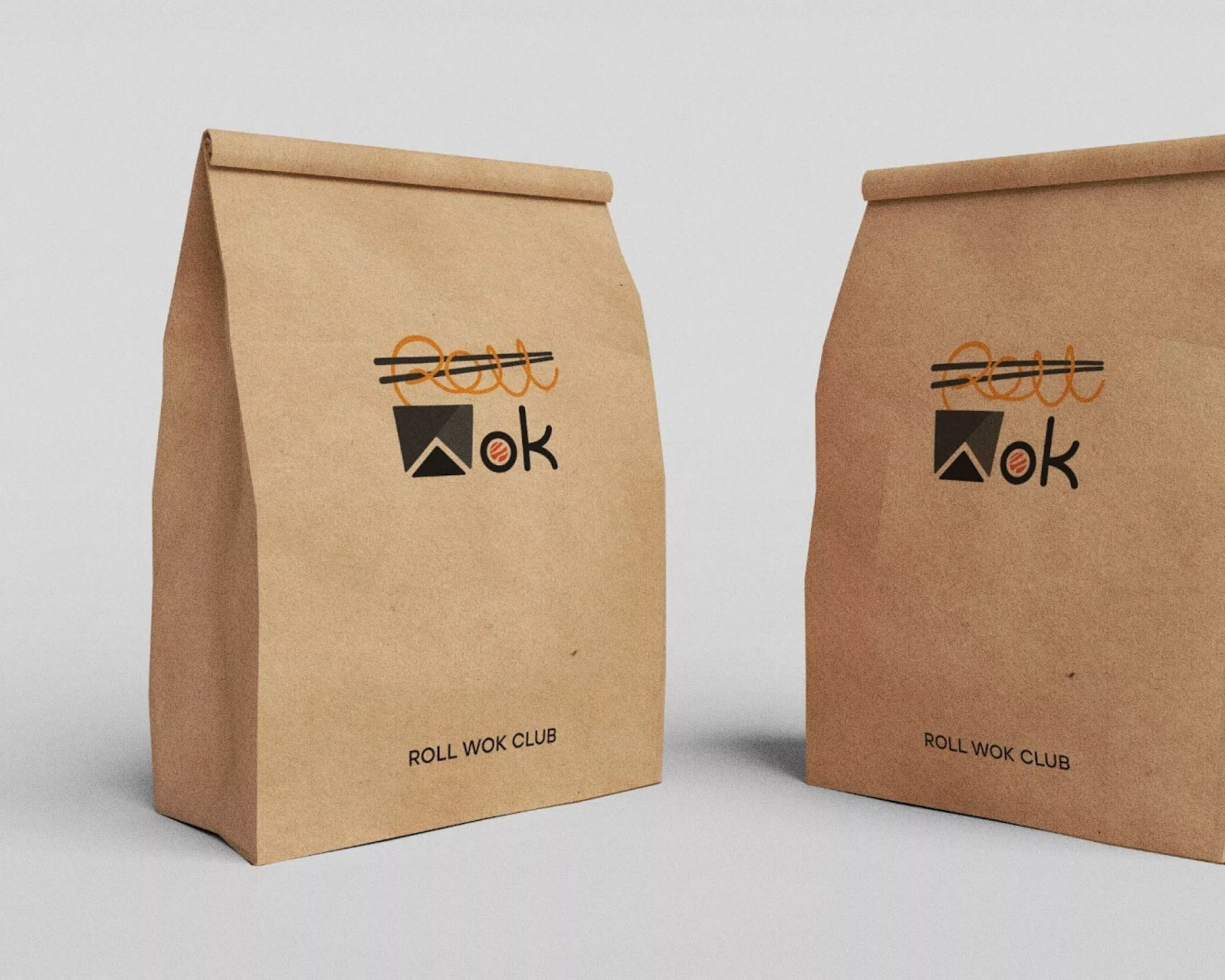 Создание дизайна упаковки суши-бара «Roll Wok Club» в Ветлуге